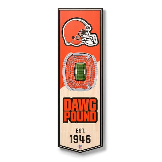 Football Fan Shop Officially Licensed NFL 6" x 19" 3-D Stadium Banner - Cleveland Browns